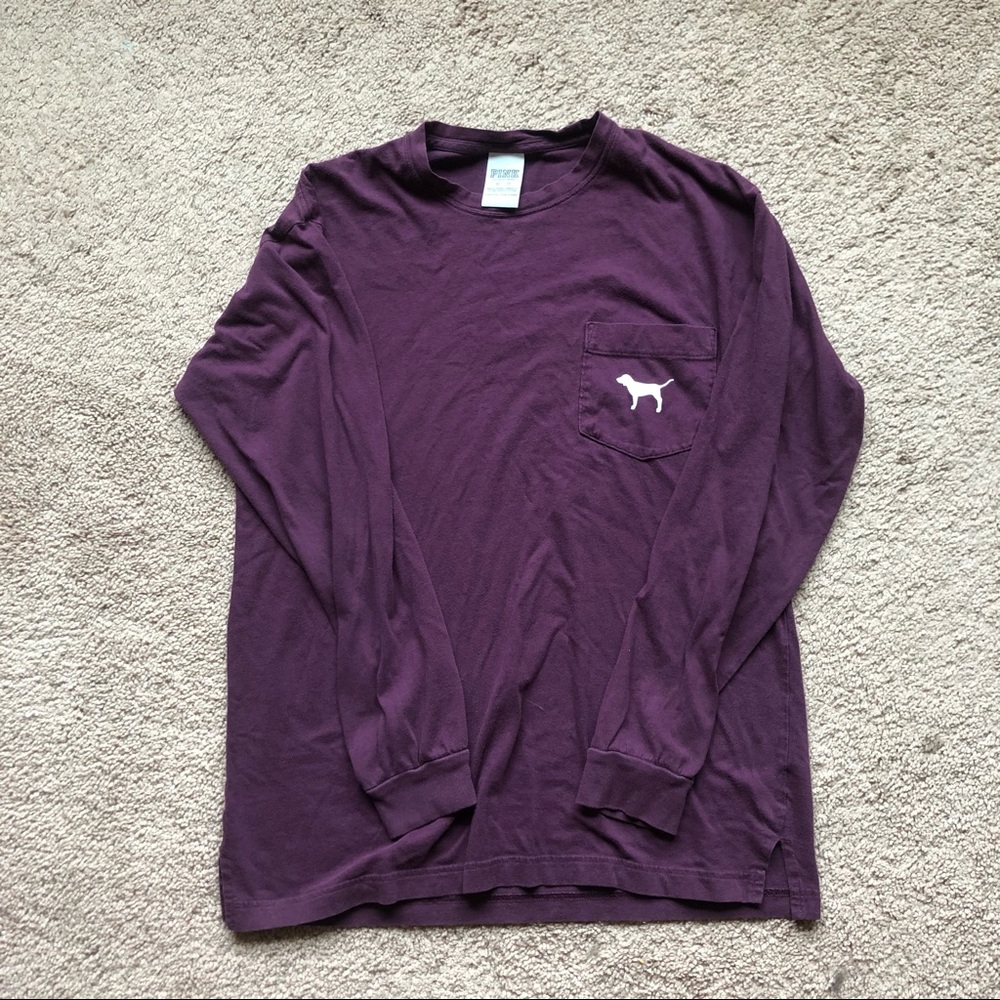 PINK long sleeve maroon shirt